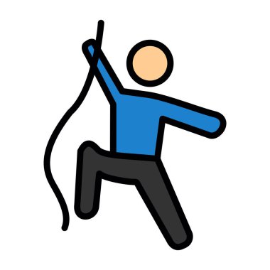 Erkek tırmanıcı simgesi vektör illüstrasyonu