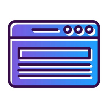 Web sayfası simgesi, vektör illüstrasyonu 