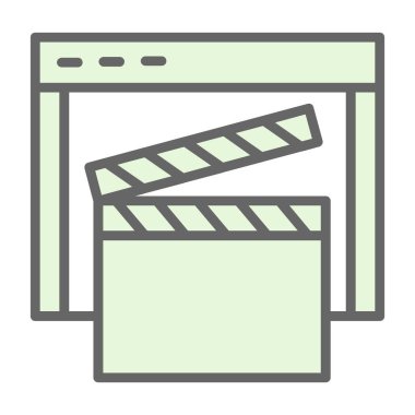 Sinema filmi pper simgesi doldurulmuş taslak biçiminde