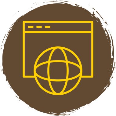 Web sitesi vektör simgesi, özet çizimi 