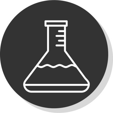 Laboratuvar cam şişe izole edilmiş vektör illüstrasyon grafik tasarımı                      