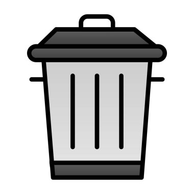 Çöp kutusu simgesi. vektör illüstrasyonu