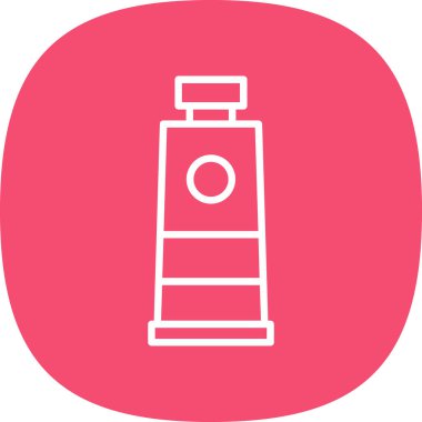 Boya tübü web simgesini beyaza izole et 