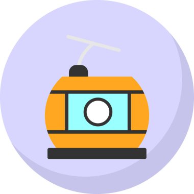 Basit vektör simgesi, trenin illüstrasyonu