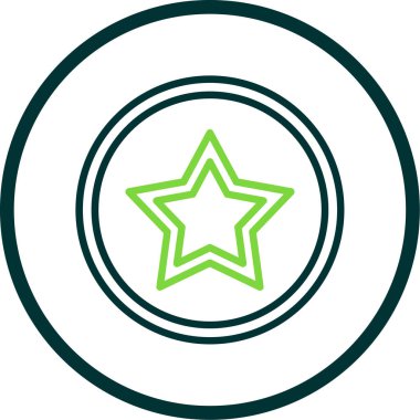 yaratıcı düz yıldız ikon vektör çizimi tasarımı