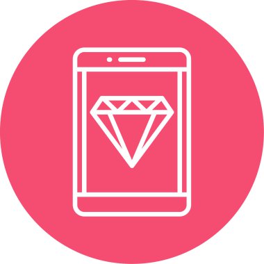 Akıllı telefon simgesinin vektör illüstrasyonu 