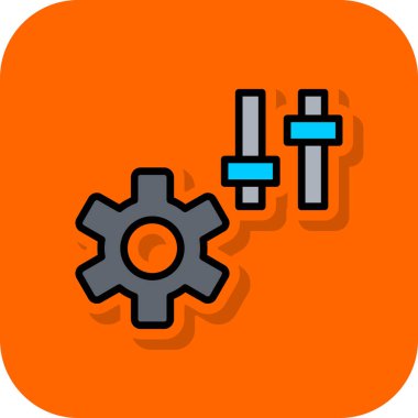 dişli simgesinin vektör illüstrasyonu