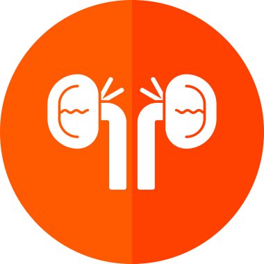 Vektör illüstrasyonu, Böbrekler Tıbbi simgesi 