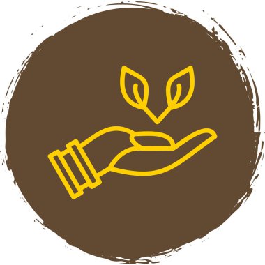 Bir bitki simgesinin vektör illüstrasyonu