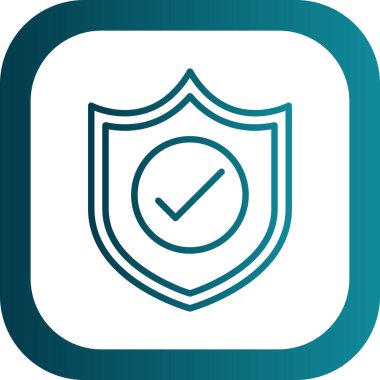 Kalkan. Web simgesi basit illüstrasyon 