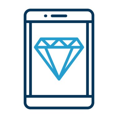 Akıllı telefon simgesinin vektör illüstrasyonu 