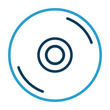 CD mi? Web simgesi basit illüstrasyon