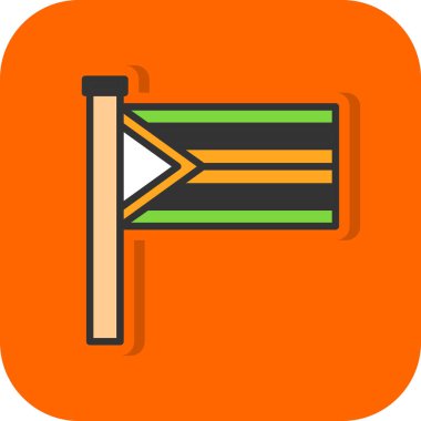 Bayrak. Web simgesi basit illüstrasyon