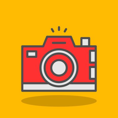 Kamera. Web simgesi basit illüstrasyon