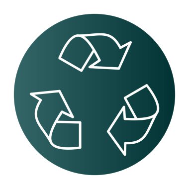 Geri dönüşüm. Web simgesi basit illüstrasyon 