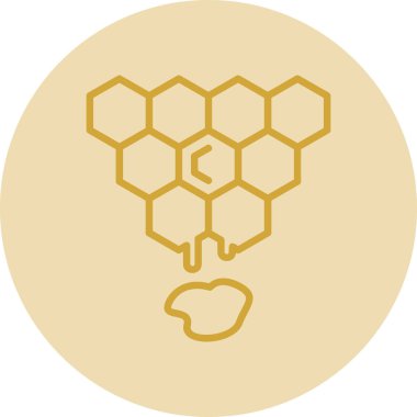 Basit Bal simgesi, vektör illüstrasyonu