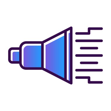 Hoparlör ikon vektörü Hoparlör işareti ve sembol. izole edilmiş sınır sembolü çizimi