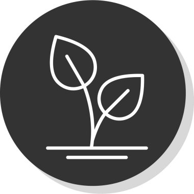 Bir çiçek simgesinin vektör illüstrasyonu