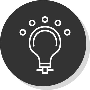 ampul simgesi, vektör illüstrasyonu 