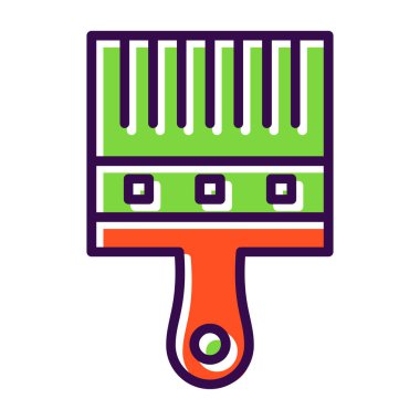 Boya fırçası simgesinin vektör illüstrasyonu