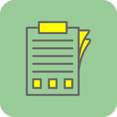 belge simgesi, vektör illüstrasyonu basit tasarım