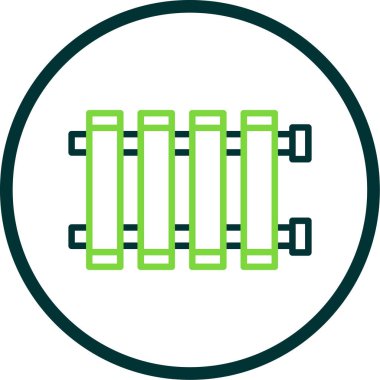 radyatör ağ simgesi, vektör illüstrasyonu
