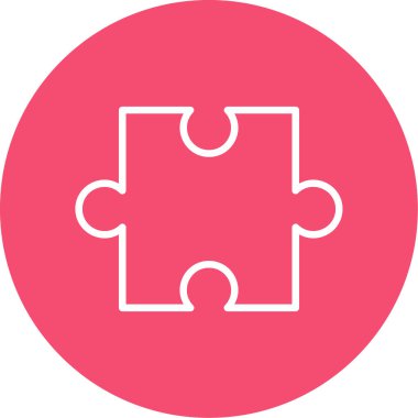 parça bulmaca izole vektör simgesi 