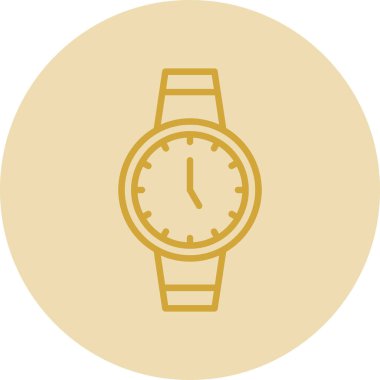 Kol saati simgesi, vektör illüstrasyonu 