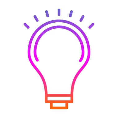 Ampul simgesi web basit illüstrasyon