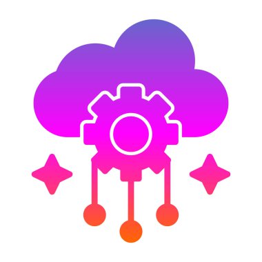 Basit Bulutlu hava simgesi, vektör illüstrasyonu