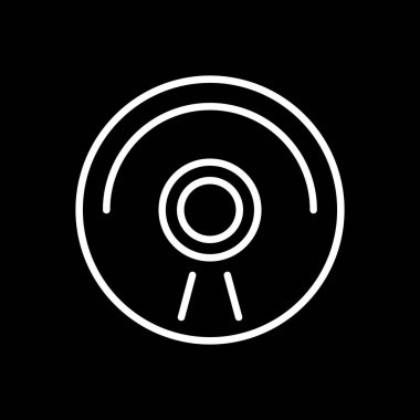 CD mi? Web simgesi basit illüstrasyon