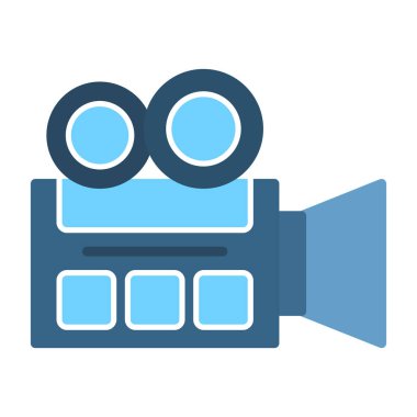 Video kamera. Web simgesi basit illüstrasyon