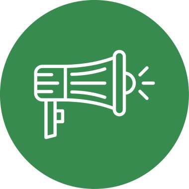 megafon simgesi, kampanya konsepti vektör illüstrasyonu