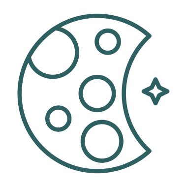 Ay simgesi, vektör illüstrasyonu basit tasarım