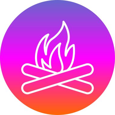 Şenlik ateşi. Web simgesi basit tasarım