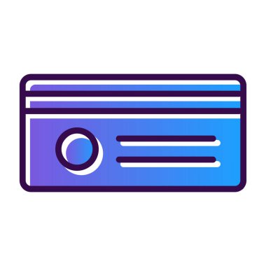 Kredi kartı simgesi, vektör illüstrasyon arkaplanı 