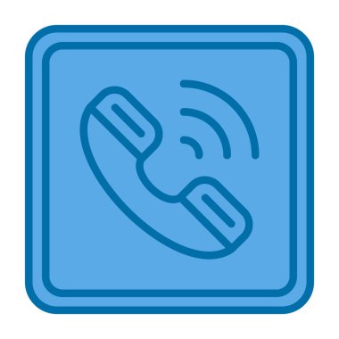 - Telefon. Web simgesi basit illüstrasyon 