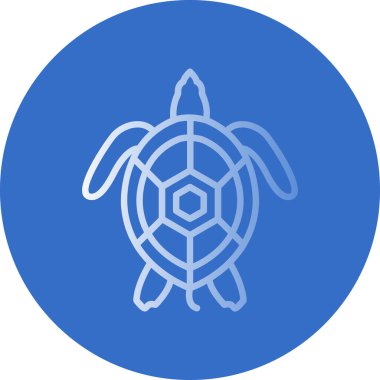 Beyaz arkaplanda izole edilmiş kaplumbağa vektör simgesi