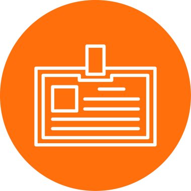 Kimlik kartı. Web simgesi basit illüstrasyon 