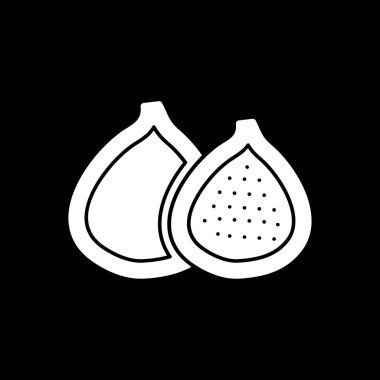 İncir meyvesi simgesi, vektör illüstrasyonu basit tasarım 