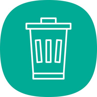 Çöp kutusu web simgesi. Vektör illüstrasyonu.