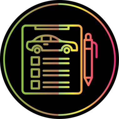 Araba sözleşme simge vektör çizim