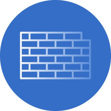 tuğla blok düz vektör simgesi