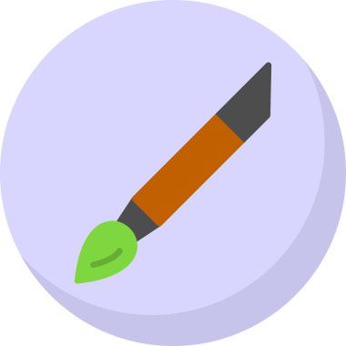 Boya fırçası simgesinin vektör illüstrasyonu