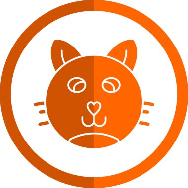 Kedi suratlı. Web simgesi basit illüstrasyon