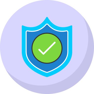 Kalkan. Web simgesi basit illüstrasyon 