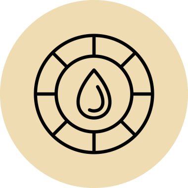 Benzersiz su damlaları vektör sembol simgesi