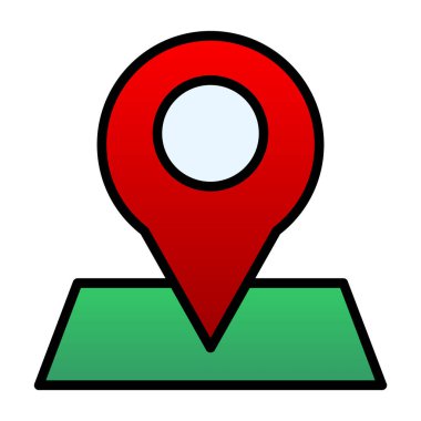 konum pin simgesi, vektör illüstrasyonu 
