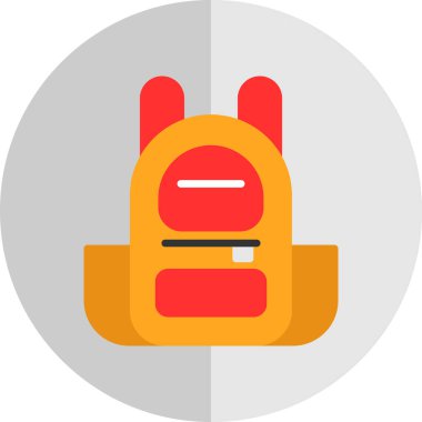 sırt çantası simgesi, vektör illüstrasyonu basit tasarım