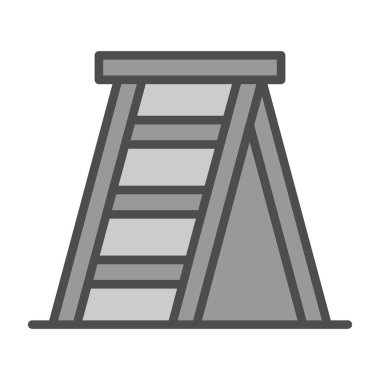 Web ve mobil uygulaması tasarımı, merdiven logo kavramı için beyaz arka plan üzerinde izole merdiven simge vektör